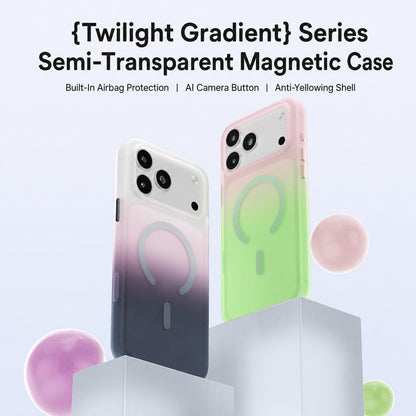 For iPhone 18 Pro Max Twilight Gradient Magnetic Phone Case - Winter Forest - EDA010067503A