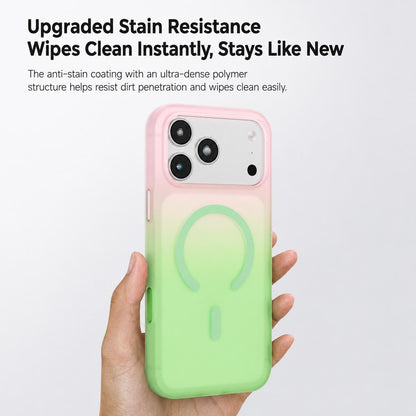 For iPhone 18 Pro Max Twilight Gradient Magnetic Phone Case - Sky Cyan - EDA010067503D