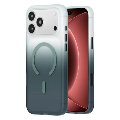 For iPhone 18 Pro Twilight Gradient Magnetic Phone Case - Winter Forest - EDA010067504A