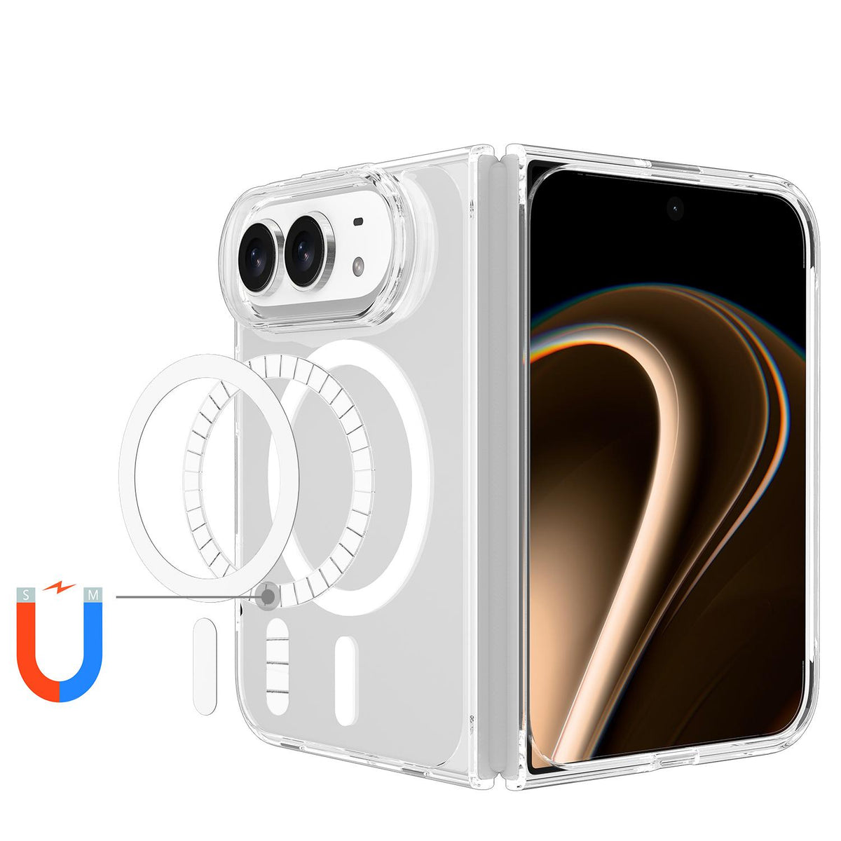 For iPhone Duo Scratchproof PC Transparent MagSafe Phone Case - Default - EDA010074801