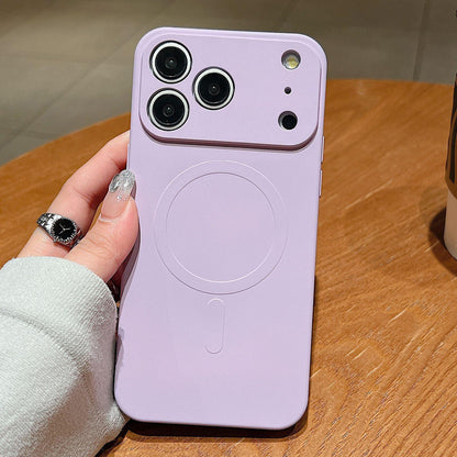 For iPhone 18 Pro Max Solid Color Liquid Silicone MagSafe Magnetic Phone Case - Lilac - EDA010075301K