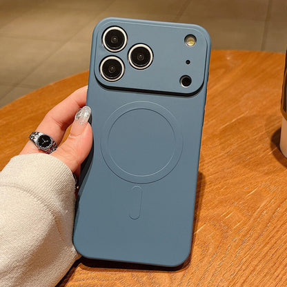 For iPhone 18 Pro Solid Color Liquid Silicone MagSafe Magnetic Phone Case - Lavender Grey - EDA010075302F