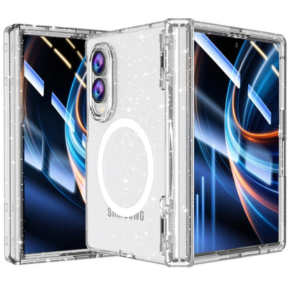 For Galaxy Z Fold8 5G Clear Glitter Magnetic Integrated Film Phone Case - Transparent - EDA010079301A