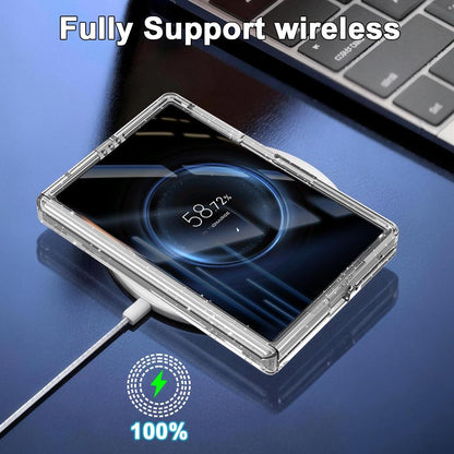 For Galaxy Z Fold8 5G Clear Glitter Magnetic Integrated Film Phone Case - Transparent - EDA010079301A