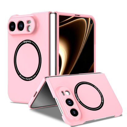 For iPhone Duo Magsafe Magnetic Folding PC Phone Case - Pink - EDA010080901A