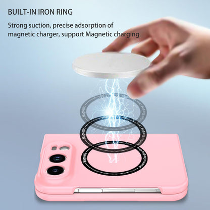 For iPhone Duo Magsafe Magnetic Folding PC Phone Case - Pink - EDA010080901A