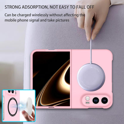 For iPhone Duo Magsafe Magnetic Folding PC Phone Case - Pink - EDA010080901A