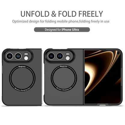 For iPhone Duo Magsafe Magnetic Folding PC Phone Case - Black - EDA010080901B
