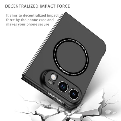 For iPhone Duo Magsafe Magnetic Folding PC Phone Case - Black - EDA010080901B