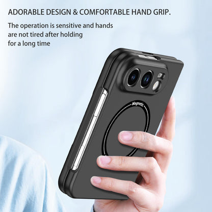 For iPhone Duo Magsafe Magnetic Folding PC Phone Case - Black - EDA010080901B