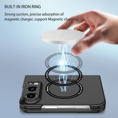 For iPhone Duo Magsafe Magnetic Folding PC Phone Case - Black - EDA010080901B
