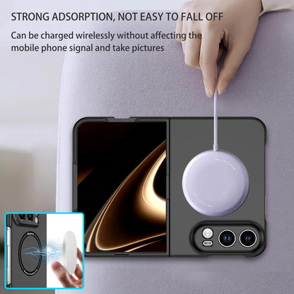 For iPhone Duo Magsafe Magnetic Folding PC Phone Case - Black - EDA010080901B