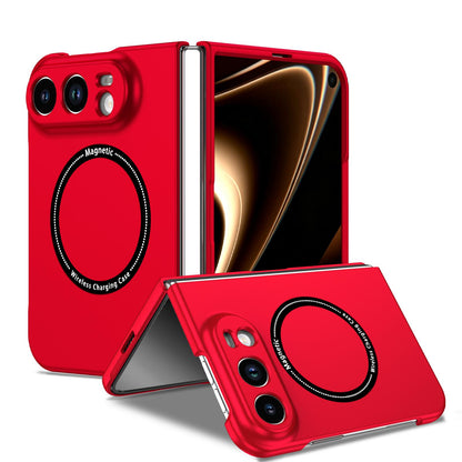 For iPhone Duo Magsafe Magnetic Folding PC Phone Case - Red - EDA010080901C