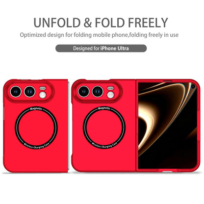For iPhone Duo Magsafe Magnetic Folding PC Phone Case - Red - EDA010080901C