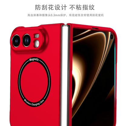 For iPhone Duo Magsafe Magnetic Folding PC Phone Case - Red - EDA010080901C