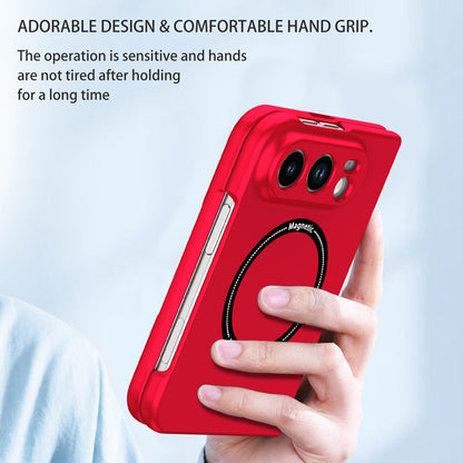For iPhone Duo Magsafe Magnetic Folding PC Phone Case - Red - EDA010080901C