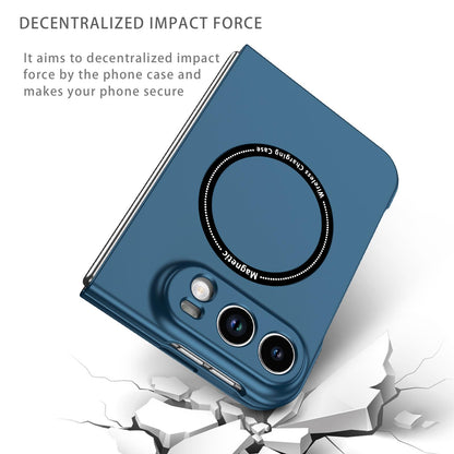 For iPhone Duo Magsafe Magnetic Folding PC Phone Case - Blue - EDA010080901E