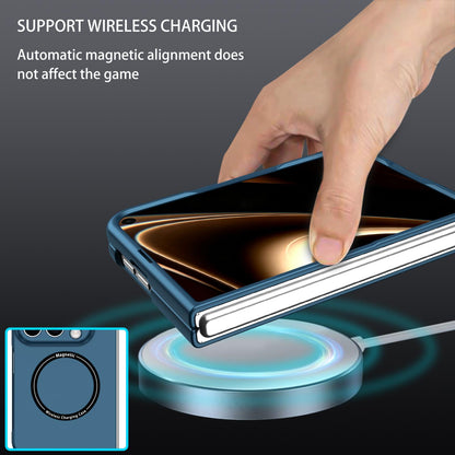 For iPhone Duo Magsafe Magnetic Folding PC Phone Case - Blue - EDA010080901E