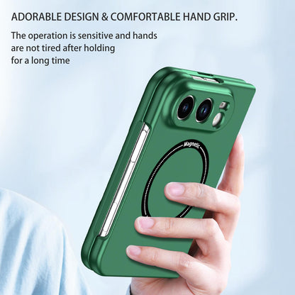 For iPhone Duo Magsafe Magnetic Folding PC Phone Case - Green - EDA010080901F