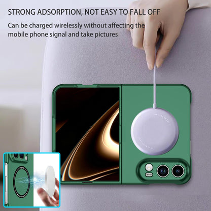 For iPhone Duo Magsafe Magnetic Folding PC Phone Case - Green - EDA010080901F