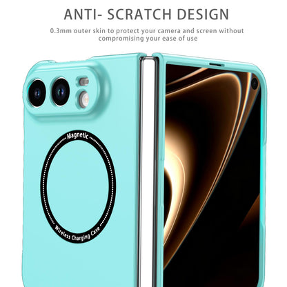 For iPhone Duo Magsafe Magnetic Folding PC Phone Case - Light Blue - EDA010080901G
