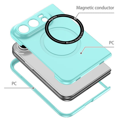 For iPhone Duo Magsafe Magnetic Folding PC Phone Case - Light Blue - EDA010080901G
