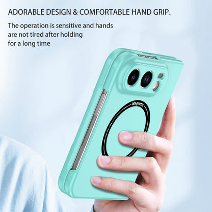 For iPhone Duo Magsafe Magnetic Folding PC Phone Case - Light Blue - EDA010080901G