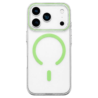For iPhone 18 Pro Max Question Mark Clear PC Magnetic Phone Case - Fluorescent Green - EDA010082602B