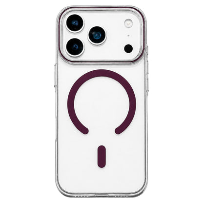 For iPhone 18 Pro Max Question Mark Clear PC Magnetic Phone Case - Cherry Red - EDA010082602I