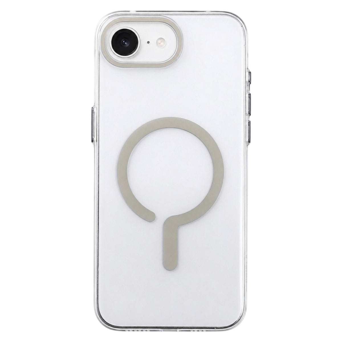 For iPhone 17e / 16e Question Mark Clear PC Magnetic Phone Case - Desert Gold - EDA010083501D