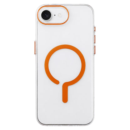 For iPhone 17e / 16e Question Mark Clear PC Magnetic Phone Case - Stellar Orange - EDA010083501F