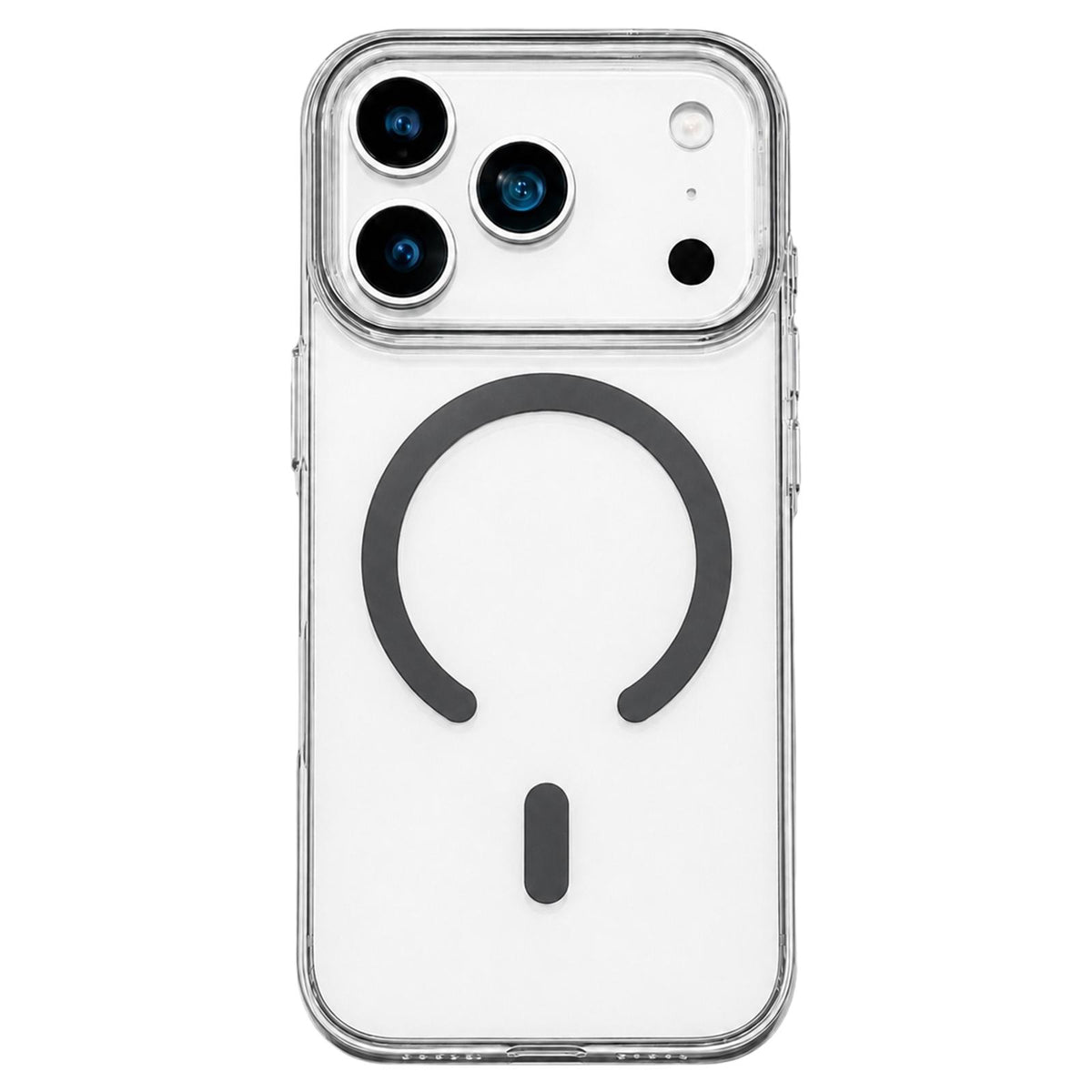 For iPhone 17 Pro Question Mark Clear PC Magnetic Phone Case - Space Gray - EDA010083503H