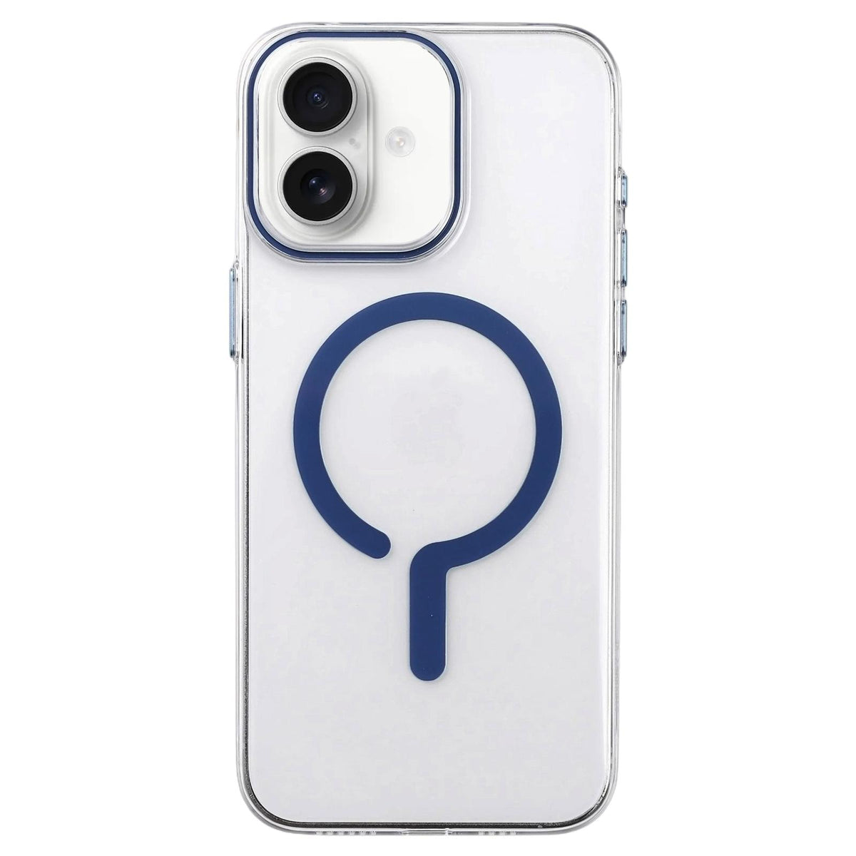 For iPhone 17 Question Mark Clear PC Magnetic Phone Case - Business Blue - EDA010083504A