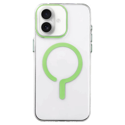 For iPhone 17 Question Mark Clear PC Magnetic Phone Case - Fluorescent Green - EDA010083504B