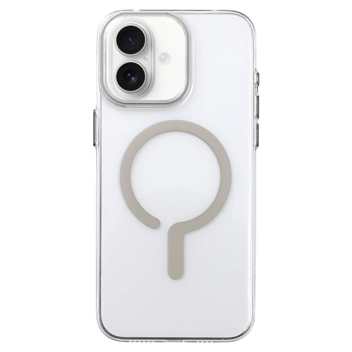For iPhone 17 Question Mark Clear PC Magnetic Phone Case - Desert Gold - EDA010083504D