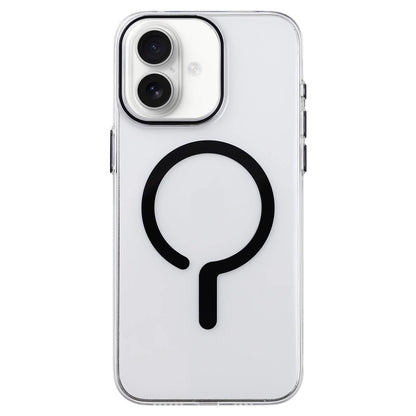 For iPhone 17 Question Mark Clear PC Magnetic Phone Case - Obsidian Black - EDA010083504E