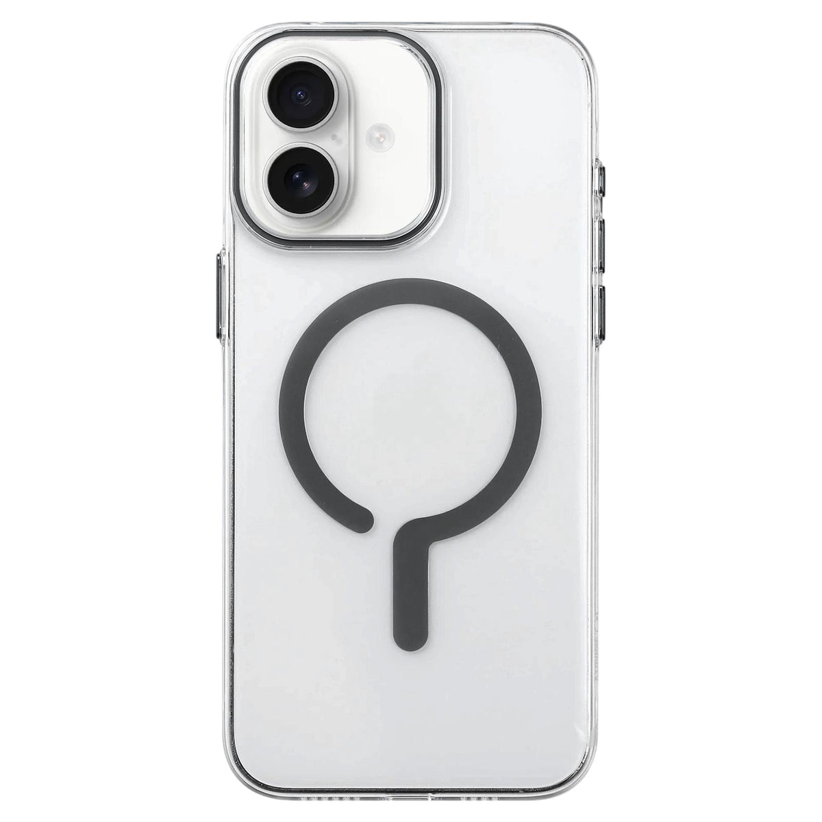 For iPhone 17 Question Mark Clear PC Magnetic Phone Case - Space Gray - EDA010083504H