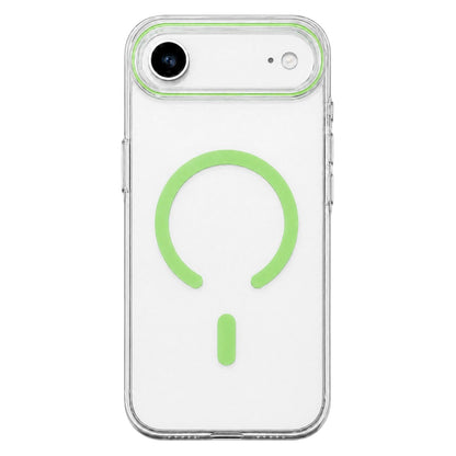 For iPhone Air Question Mark Clear PC Magnetic Phone Case - Fluorescent Green - EDA010083505B