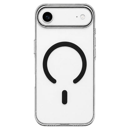 For iPhone Air Question Mark Clear PC Magnetic Phone Case - Obsidian Black - EDA010083505E