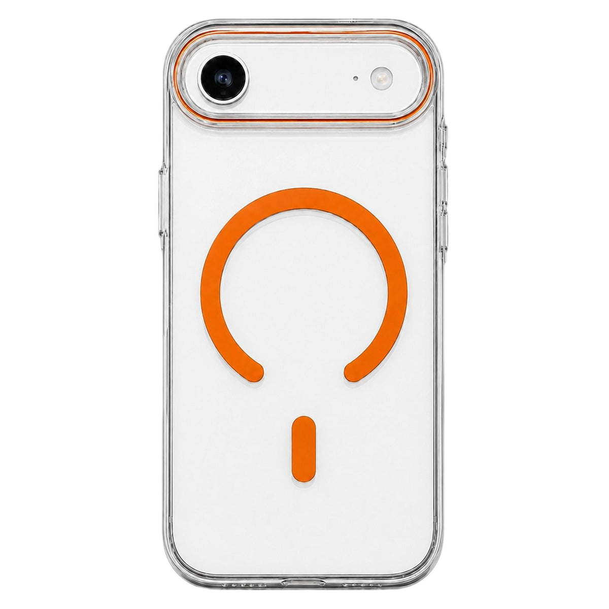 For iPhone Air Question Mark Clear PC Magnetic Phone Case - Stellar Orange - EDA010083505F
