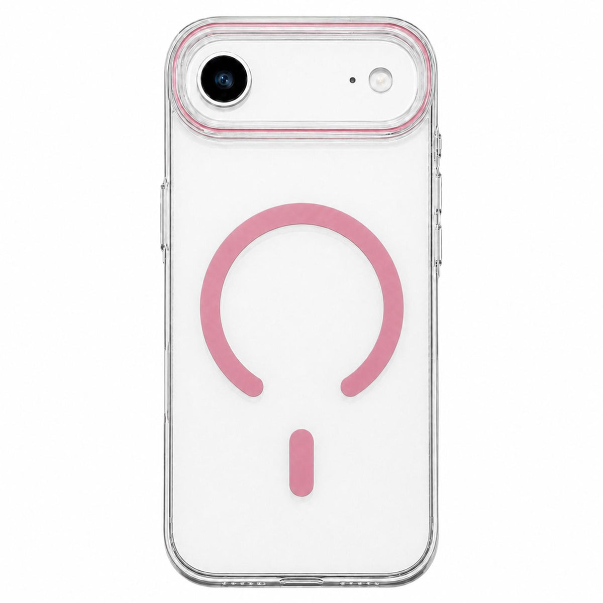 For iPhone Air Question Mark Clear PC Magnetic Phone Case - Elegant Pink - EDA010083505G