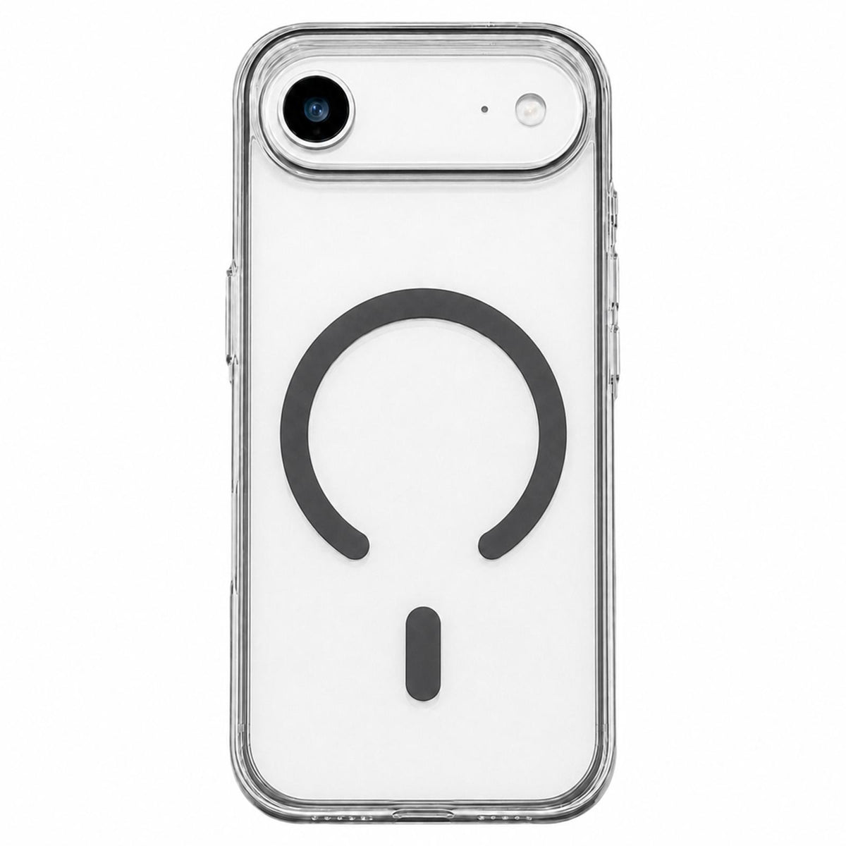For iPhone Air Question Mark Clear PC Magnetic Phone Case - Space Gray - EDA010083505H