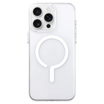 For iPhone 16 Pro Question Mark Clear PC Magnetic Phone Case - Jasmine White - EDA010083507C