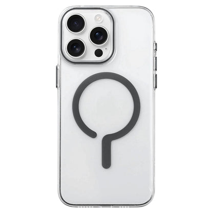 For iPhone 16 Pro Question Mark Clear PC Magnetic Phone Case - Space Gray - EDA010083507H
