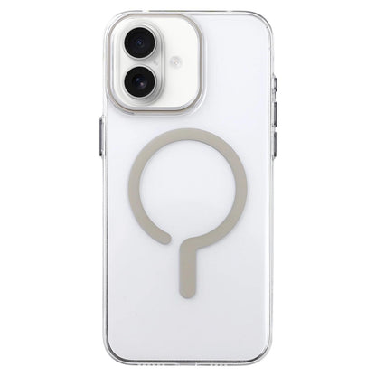 For iPhone 16 Plus Question Mark Clear PC Magnetic Phone Case - Desert Gold - EDA010083508D
