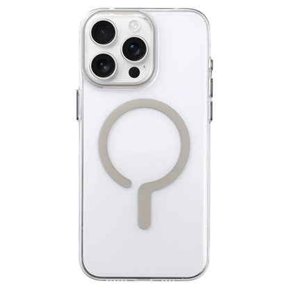For iPhone 15 Pro Max Question Mark Clear PC Magnetic Phone Case - Desert Gold - EDA010083510D