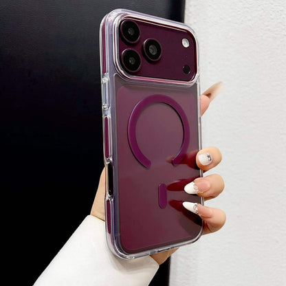 For iPhone 17 Pro Question Mark Clear PC Magnetic Phone Case - Business Blue - EDA010083503A