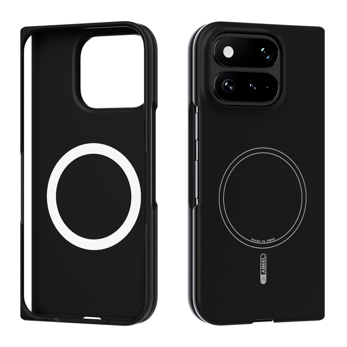 For Google Pixel 11 Pro Fold ABEEL Skin-friendly Feel Magsafe PC Phone Case - Black - EDA010092201A