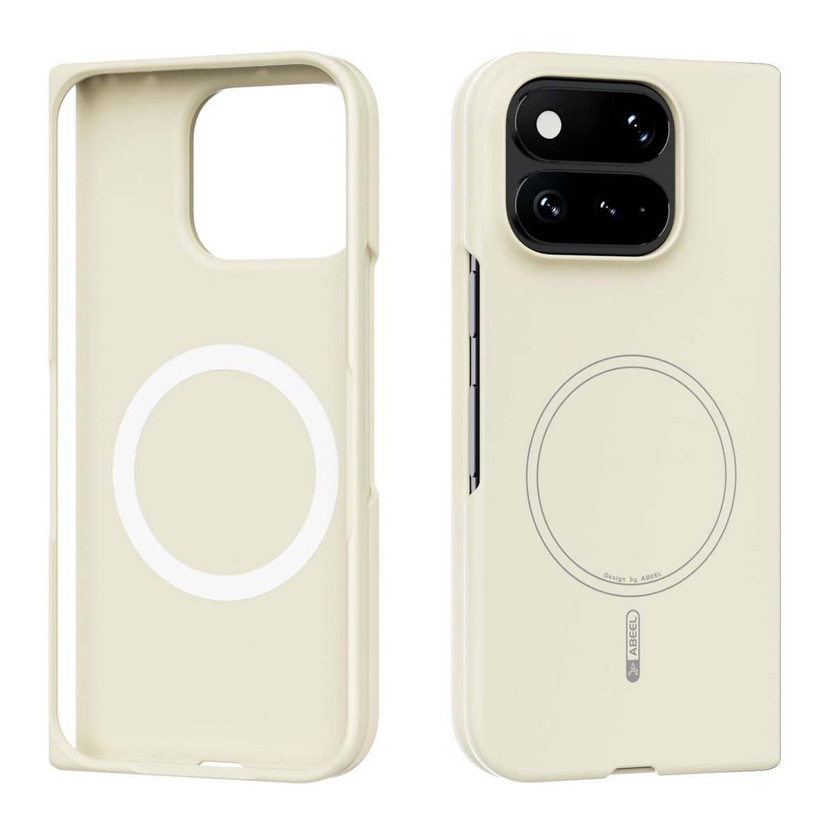 For Google Pixel 11 Pro Fold ABEEL Skin-friendly Feel Magsafe PC Phone Case - Yellow - EDA010092201D