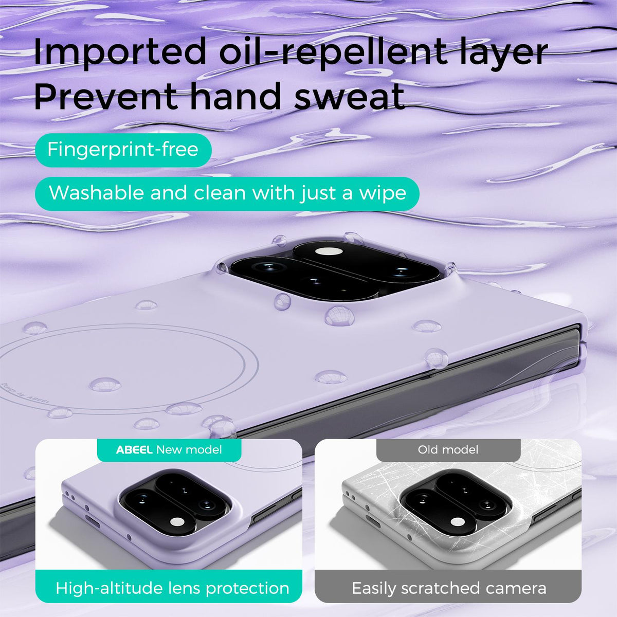 For Google Pixel 11 Pro Fold ABEEL Skin-friendly Feel Magsafe PC Phone Case - Sky Blue - EDA010092201F